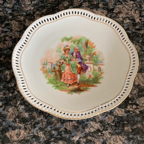 SCHUMANN BAVARIA RETICULATED PIERCED VINTAGE 7” PLATES SET OF 6 - Picture 2 of 6